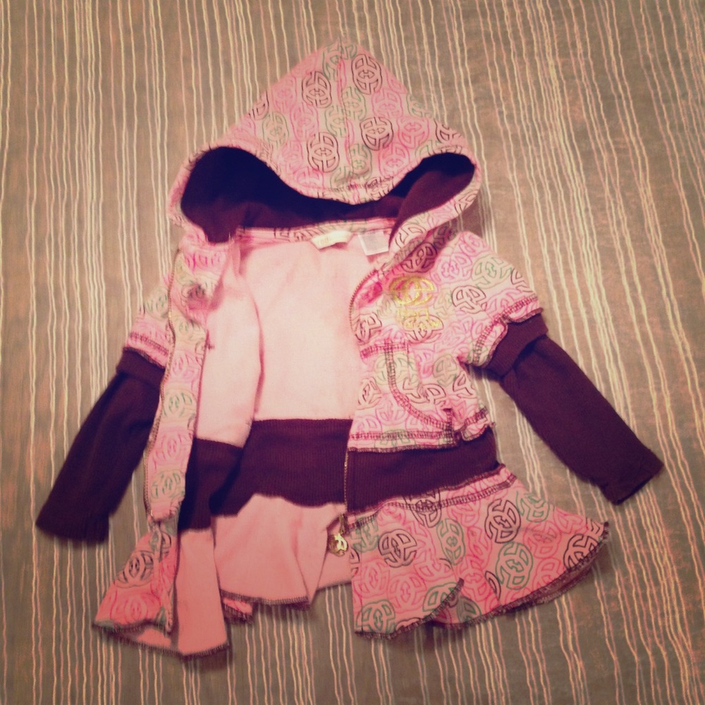 eckoRed toddler zip up ruffle hoodie